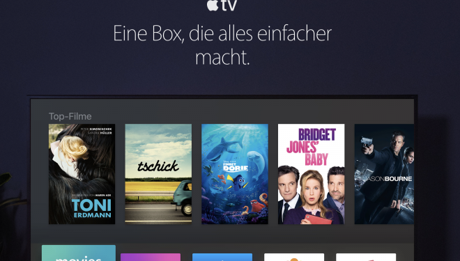 Bilder: Schicke neue AppleTV und Home Website online Homepage