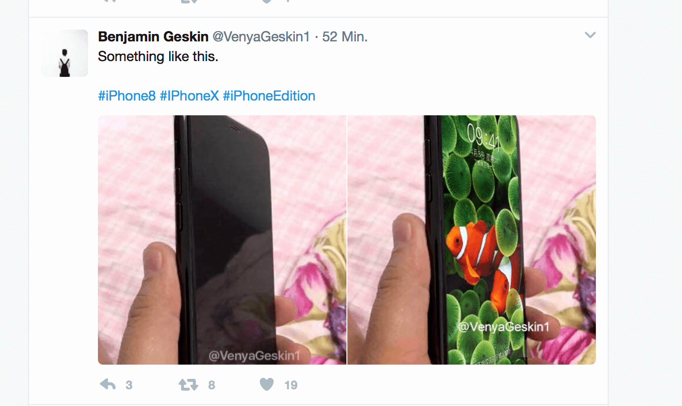 iPhone 8 Dummy, 23. April, Twitter Screen