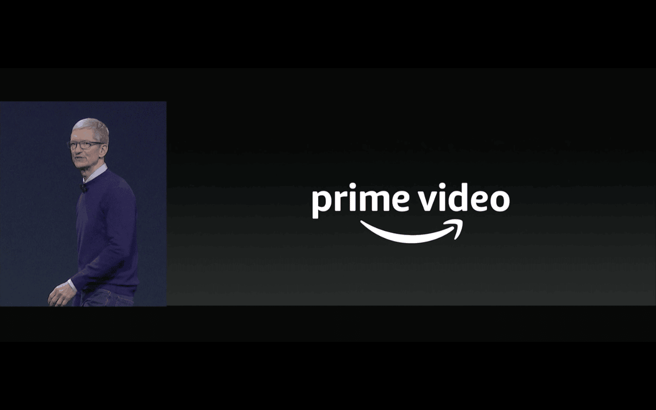 Apple TV Amazon Prime Video (Tim Cook) - Screenshot Keynote