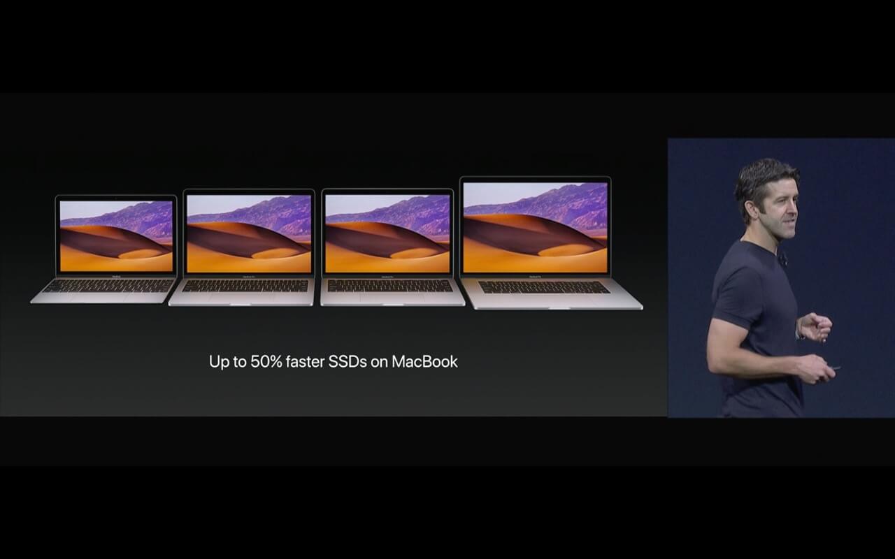 WWDC - MacBooks mit 50% schnellerer SSD - Screenshot - WakeUp Media