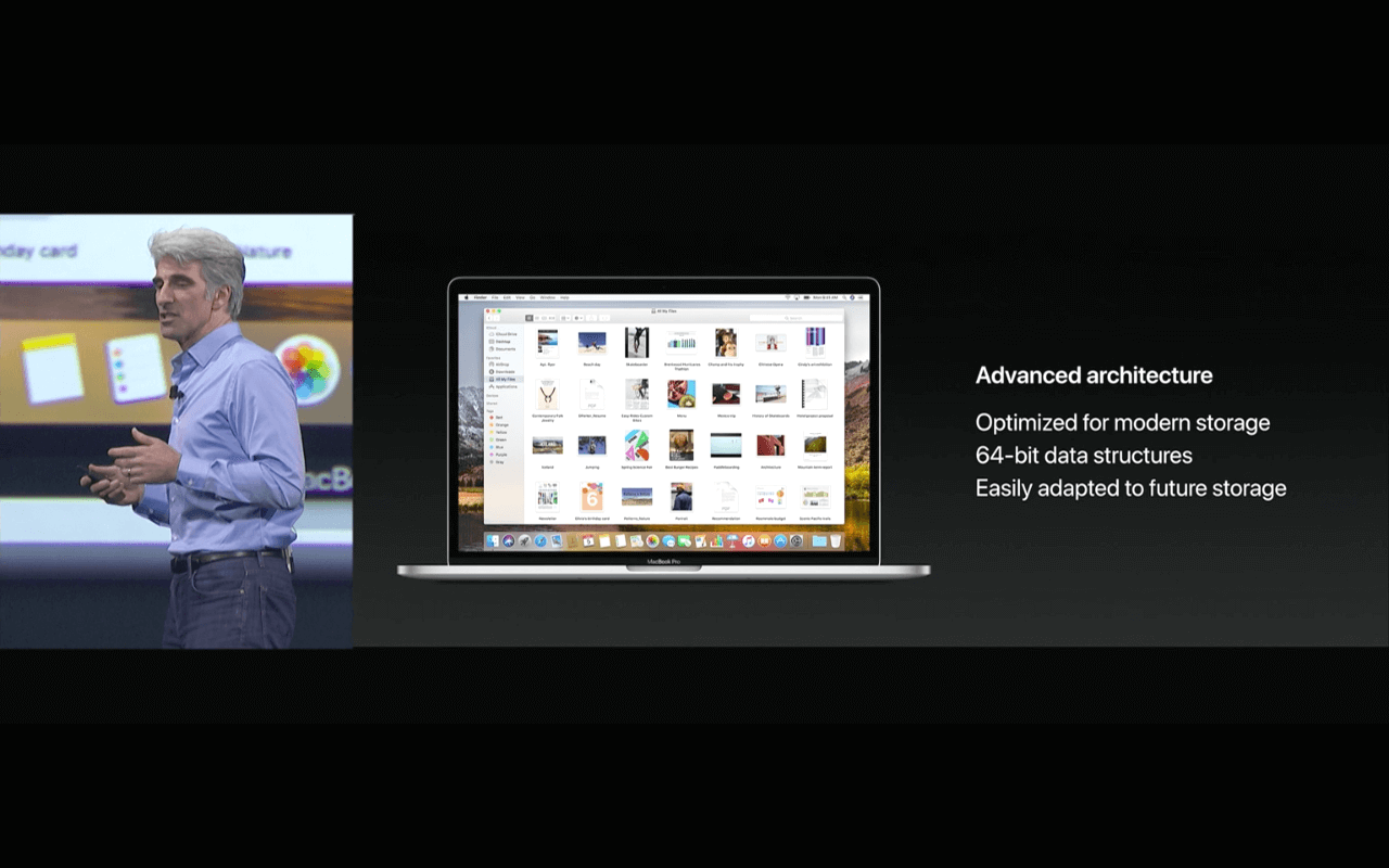 WWDC 2017 Keynote - macOS High Sierra APFS - Screenshot - WakeUp Media