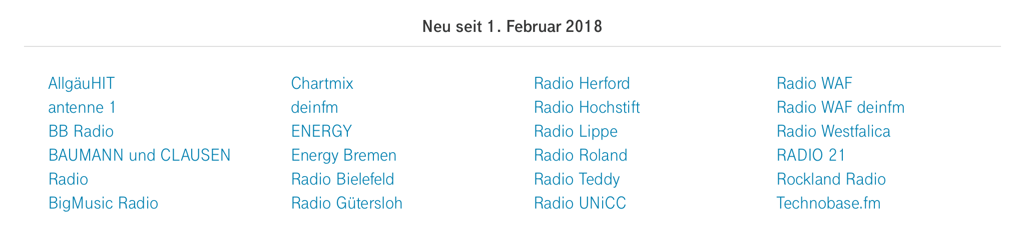 StreamOn Audio neu im Februar 2018 - Deutsche Telekom - Screenshot