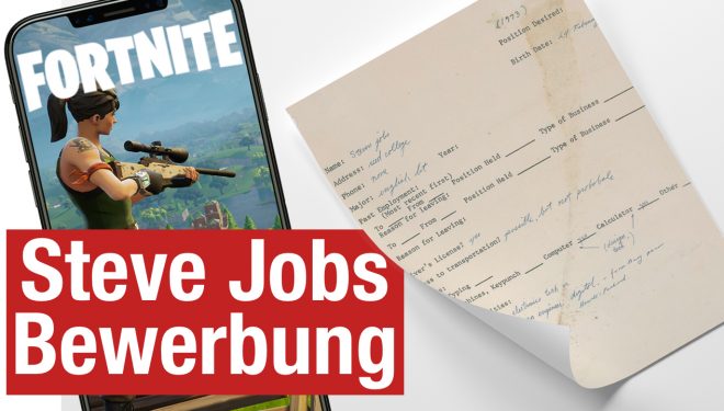 Video: Bewerbung von Steve Jobs versteigert, iPhone SE 2 Leak?, Fortnite für iOS – ATA 58 app-slider