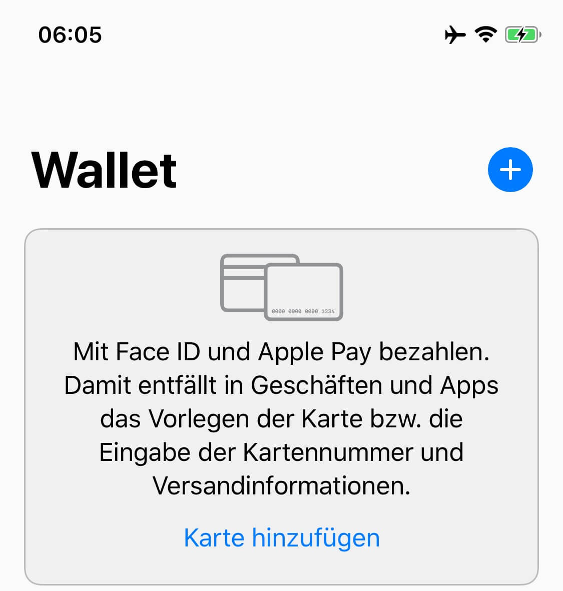 Apple Pay Wallet hinzufügen - Screenshot