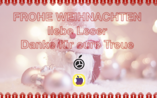 Frohe Weihnachten, liebe Apfellike Leser – Danke füre eure Treue!