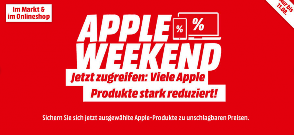 Reduziert: MacBooks, iPads und iMacs günstiger am Apple Weekend