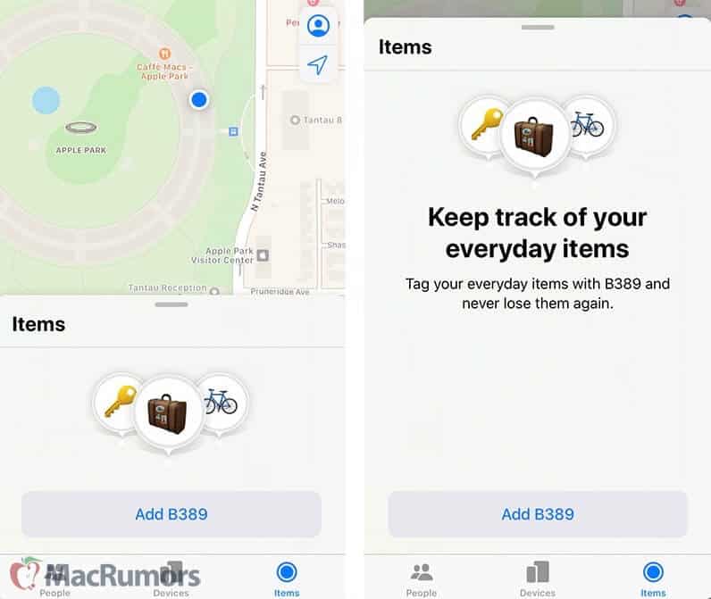 Items in Find My - MacRumors