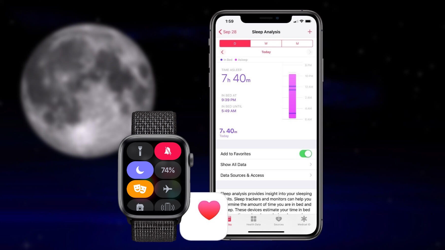 Sleep-Tracking auf der Apple Watch Series 4 - Screenshot / 9to5Mac