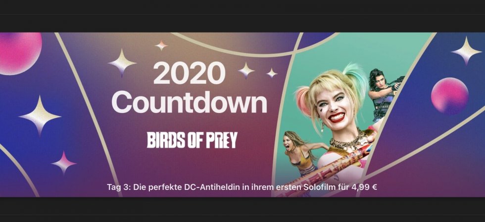 Tag 3 im 2020 Countdown bei iTunes: „Harley Quinn: Birds of Grey“ für 4,99€