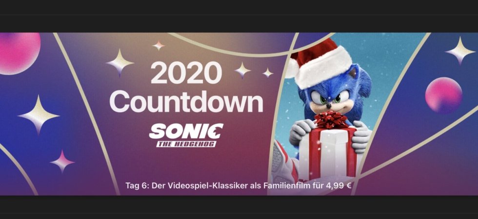 Nikolaus am 2020 Countdown: „Sonic: The Hedgehog“ für 4,99€