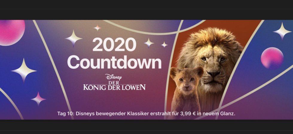 Tag 10 im 2020 Countdown: „König der Löwen (2019)“ für 3,99€