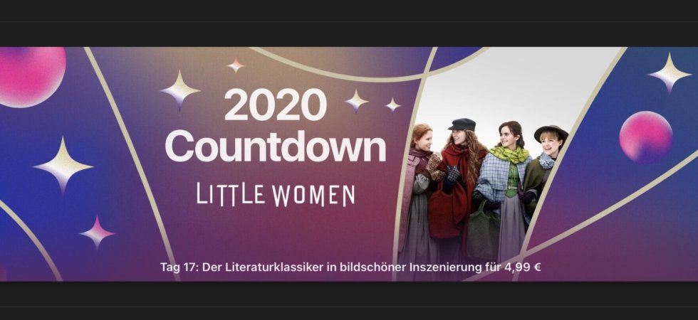 2020 Countdown: Heute „Little Women“ für 4,99€