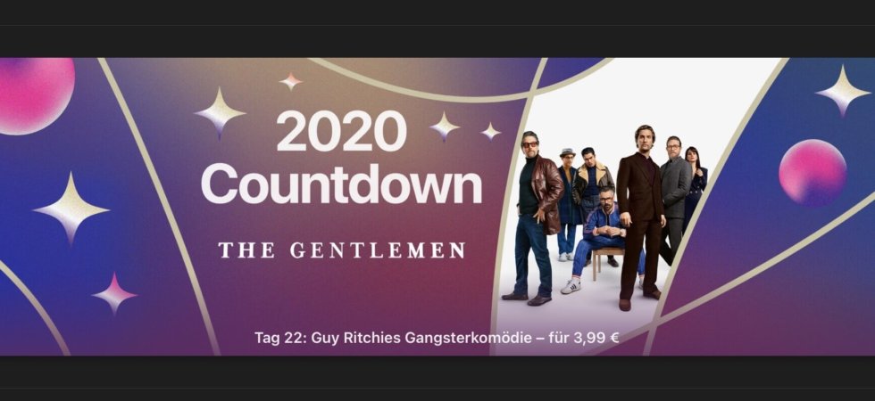 2020 Countdown: Heute „The Gentlemen“ für 4,99€