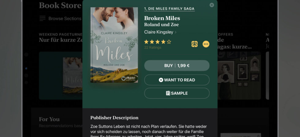 Pageturner der Woche: „Broken Miles – Roland uind Zoe“ für 1,99 Euro kaufen