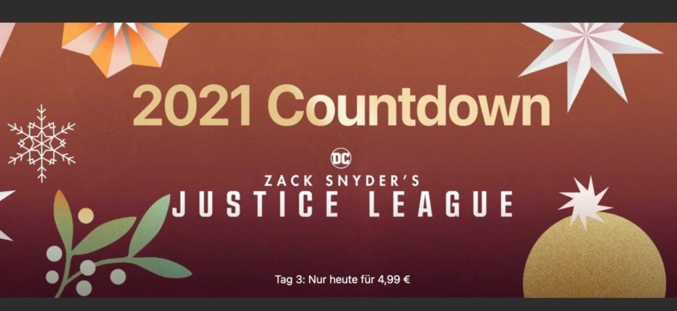 iTunes-Countdown 2021 Tag 3: Heute „Justice League“ für 4,99€ kaufen
