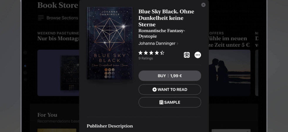 Pageturner der Woche: Noch schnell „Blue SKy Black. Ohne Dunkelheit keine Sterne“ für 1,99€ sichern