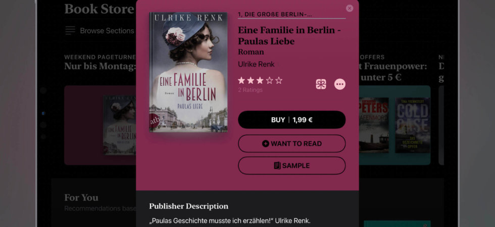 Pageturner der Woche mitnehmen: „Eine Familie in Berlin. Paulas Liebe“