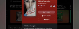 Pageturner der Woche: „Killing November“ für nur 1,99€ kaufen Pageturner der Woche: „Killing November“ für nur 1,99€ kaufen