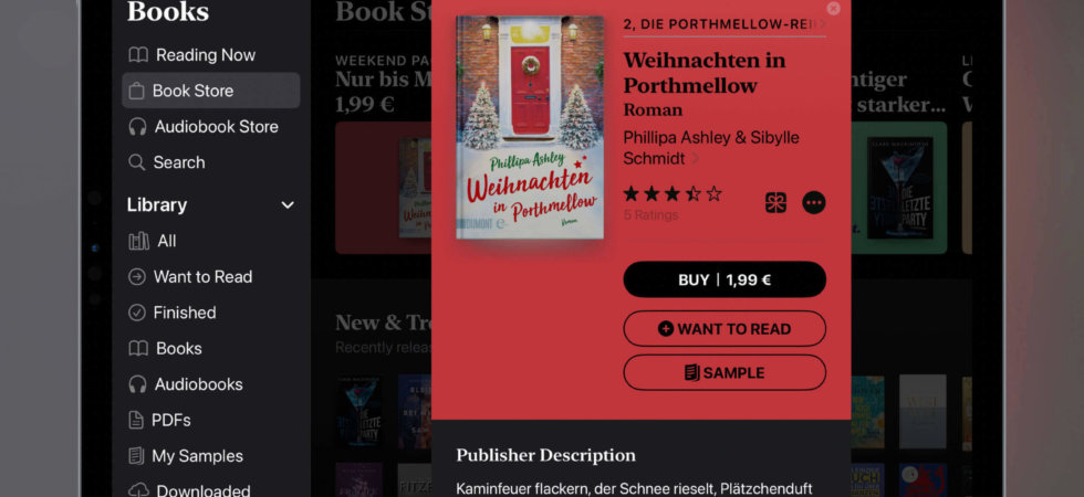 Pageturner der Woche: jetzt noch schnell „Weihnachten in Porthmellow“ für 1,99€ sichern